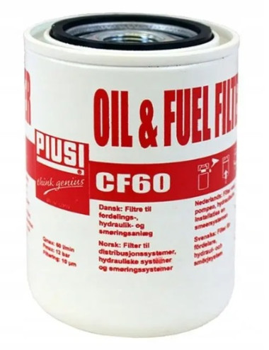 Filtro cartucho para lubricantes y aceite con retención de impurezas 10 micras PIUSI OIL